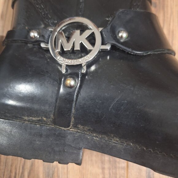 Michael Kors Black Rain Boots size 8 - Picture 7 of 9